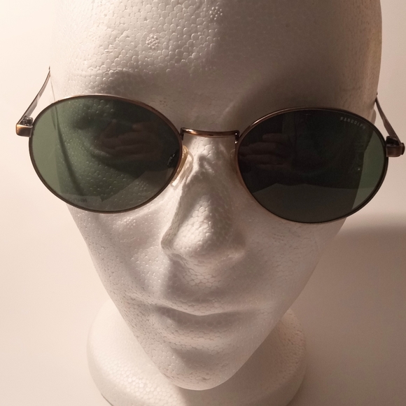 Vintage RANDOLPH ENGINEERING USA 23K  Gold  Plated Round Sunglasses - Picture 2 of 8